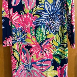 Lilly Pulitzer Floral Dress - Pink, Blue, Yellow